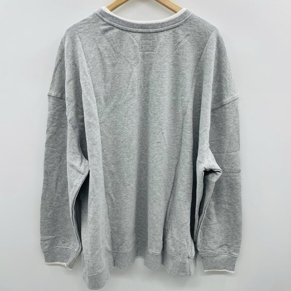 Goodfellow & Co Mens Big & Tall 3XL French Terry Pullover Sweatshirt in Gray 259 - Picture 4 of 7